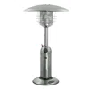 Homezia 11000 Btu Silver Steel Propane Cylindrical Pole Tabletop Patio Heater