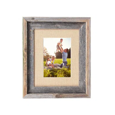 Homezia 11x14 Rustic Burlap Picture Frame With Plexiglass In Multi