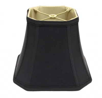 Homezia 12" Black With Bronze Lining Slanted Square Bell No Slub Lampshade