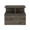 Homezia 12" Brown One Drawer Faux Wood Nightstand