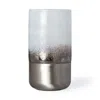 Homezia 12" Brushed Silver Glass Vase