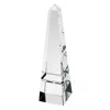 Homezia 12" Clear Crystal Obelisk Statue