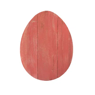 Homezia 12" Farmhouse Red Wooden Large Egg