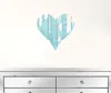 Homezia 12" Farmhouse Turquoise Large Wooden Heart