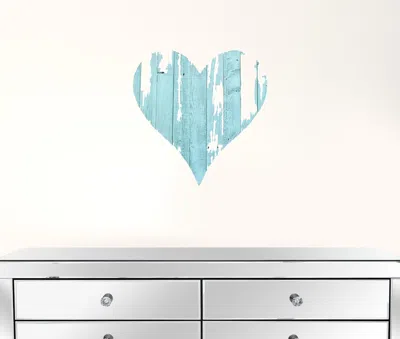 Homezia 12" Farmhouse Turquoise Large Wooden Heart