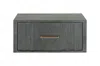 Homezia 12" Gray Low One Drawer Nightstand