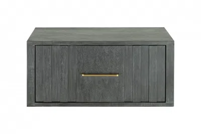 Homezia 12" Gray Low One Drawer Nightstand