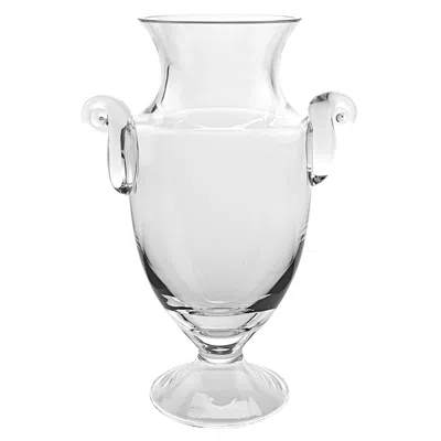 Homezia 12 Mouth Blown Crystal European Made Trophy Vase In Metallic