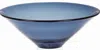 Homezia 12 Mouth Blown Crystal Midnight Blue Centerpiece Bowl In Blue