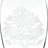 Homezia 12 Mouth Blown Frosted Crystal European Made Tree Of Life Vase