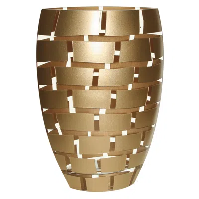 Homezia 12 Mouth Blown Wall Design Gold Vase