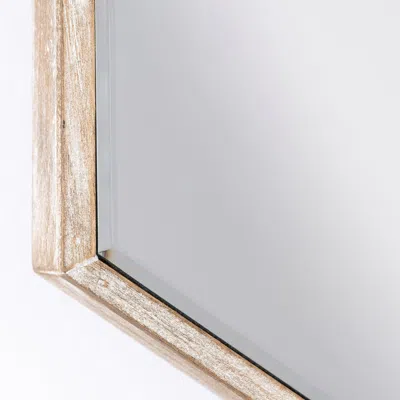 Homezia 12" Natural Novelty Framed Accent Mirror In Multi