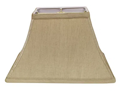 Homezia 12" Pale Brown Rectangle Bell No Slub Lampshade In Neutral