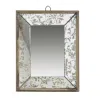 Homezia 12" Silver Metal Framed Accent Mirror