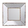 Homezia 12" Square Wall Mounted Vintage Style Glass Frame Accent Mirror