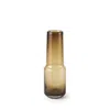 Homezia 12" Vintage Look Ombre Brown Glass Vase