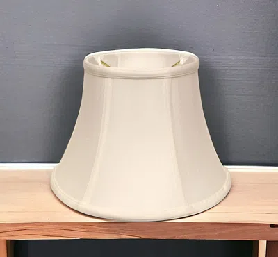 Homezia 12" White Drum Monay Shantung Lampshade In Blue