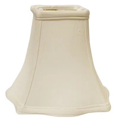 Homezia 12" White Premium Square Monay Shantung Lampshade In Neutral