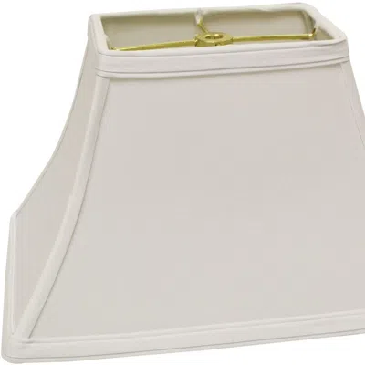 Homezia 12" White Rectangle Bell No Slub Lampshade In Neutral