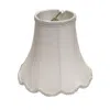 Homezia 12" White Slanted Scallop Bell Monay Shantung Lampshade