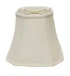 Homezia 16" White Slanted Square Bell Monay Shantung Lampshade