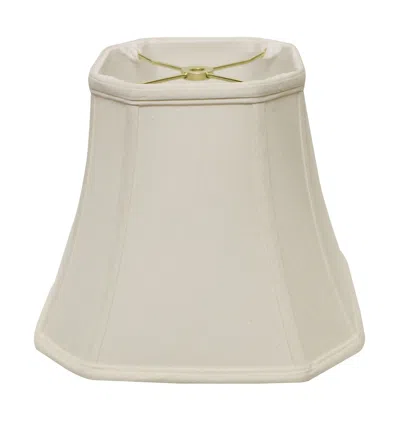 Homezia 16" White Slanted Square Bell Monay Shantung Lampshade