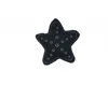 Homezia 12" X 12" Blue And White Star Linen Throw Pillow