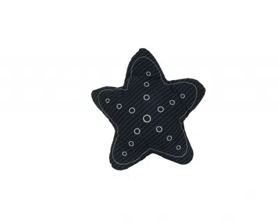 Homezia 12" X 12" Blue And White Star Linen Throw Pillow