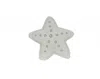 Homezia 12" X 12" Blue And White Star Linen Throw Pillow