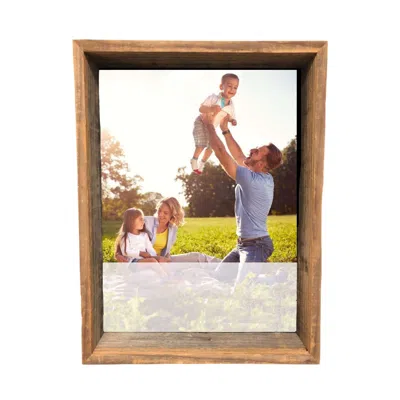 Homezia 12" X 12" Rustic Gray Wood Shadow Box Frame