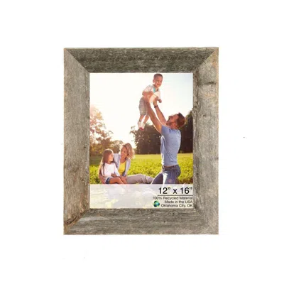 Homezia 12" X 16" Rustic Farmhouse Gray Wood Frame
