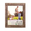 Homezia 12" X 18" Rustic Farmhouse Brown Wood Frame