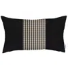 Homezia 12" X 20" Black And Brown Houndstooth Zippered Handmade Polyester Lumbar Pillow Cover