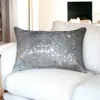 Homezia 12" X 20" Gray Cowhide Throw Pillow