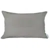 Homezia 12" X 20" Grey Solid Color Zippered Handmade Polyester Lumbar Pillow Cover