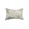 Homezia 12" X 20" Natural Chevron Cowhide Throw Pillow