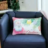 Homezia 12" X 20" Red And White Christmas Polyester Pillow Cover