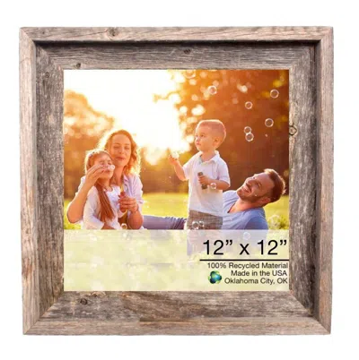 Homezia 12x12 Natural Weathered Grey Picture Frame In Multi