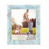Homezia 11x14 Rustic Blue Picture Frame With Plexiglass Holder