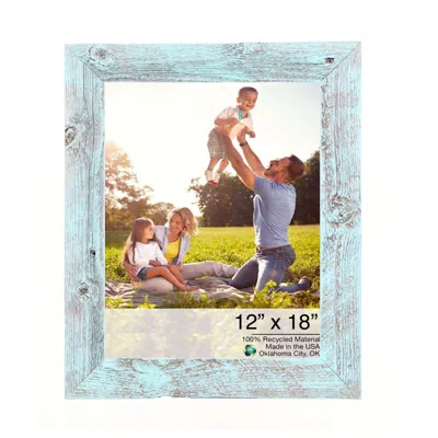 HOMEZIA 12X18 RUSTIC BLUE PICTURE FRAME