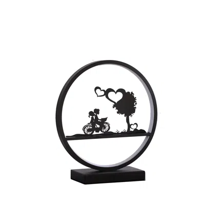 Homezia 13" Black Bedside Led Table Lamp