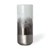Homezia 13" Brushed Silver Glass Vase
