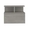 Homezia 13" Gray One Drawer Faux Wood Floating Nightstand