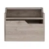 Homezia 13" Gray One Drawer Faux Wood Floating Nightstand