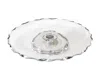 Homezia 13 Hand Decorated Chiseled Edge Silver Turning Platter In Multi