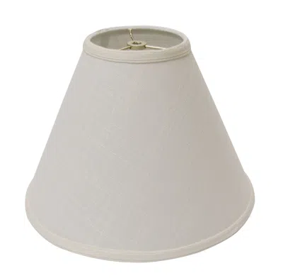 Homezia 13" Off White Deep Cone Linen Lampshade In Blue