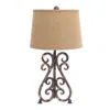 Homezia 13 X 11 X 23.75 Bronze Vintage Metal Khaki Linen Shade - Table Lamp