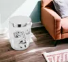 Homezia 13" X 13" X 18" Silver Aluminum Face Stool