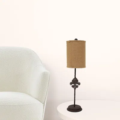 Homezia 13 X 15 X 31 Bronze Traditional - Table Lamp In Brown