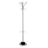 Homezia 13" X 68" Brushed Steel Brushed Steel Stand Coat Rack